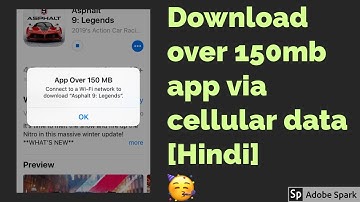 how to download apps over 150mb without wifi on iphone ios 12 [Hindi]