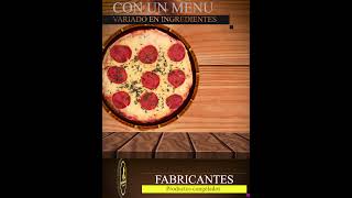 Menu de pizzas congeladas