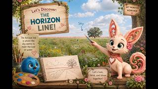 What Is a Horizon Line Fun Art Lesson for Kids with Pippa Dot LolliDot Workshop