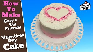 Easy Heart Sprinkles Valentines Day Cake Decorating Video How To Make By Caketastic Cakes