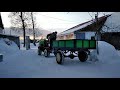 Самодельный прицеп самосвал. Первые испытания. Мини трактор переломка...