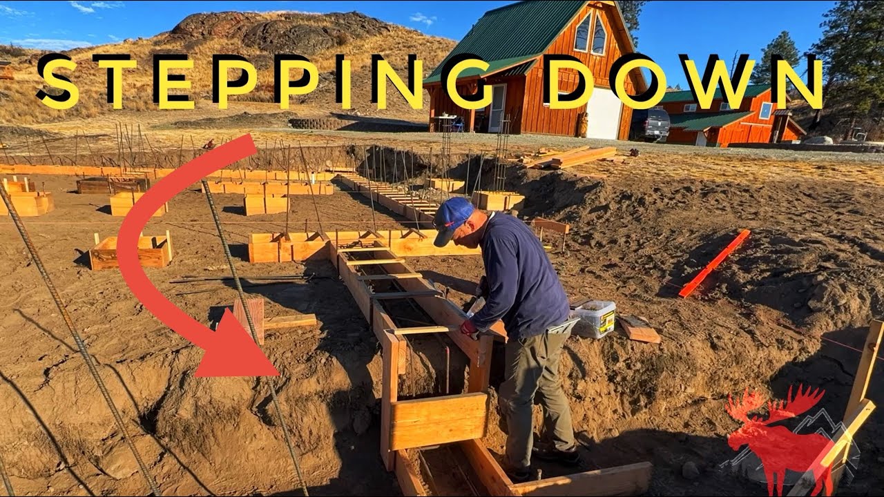 Строительство ступенчатого фундамента: современный горный дом, строительство №7