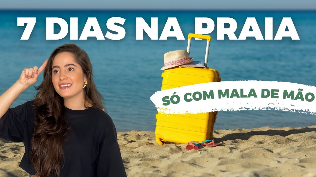 UMA semana na praia só com MALA DE 10KG I Arrumando a mala na PRÁTICA