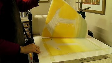 Rebecca Vincent printing monotypes: Part 2: The First Layer