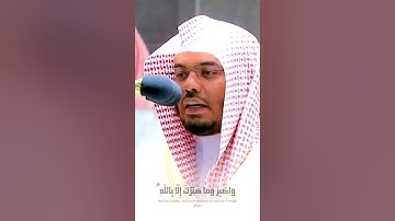 واصبر وما صبرك إلا بالله ولا تحزن عليهم ولا تك في ضيق مما يمكرون {سورة النحل:ياسر الدوسري}