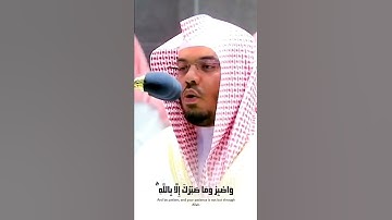 واصبر وما صبرك إلا بالله ولا تحزن عليهم ولا تك في ضيق مما يمكرون {سورة النحل:ياسر الدوسري}