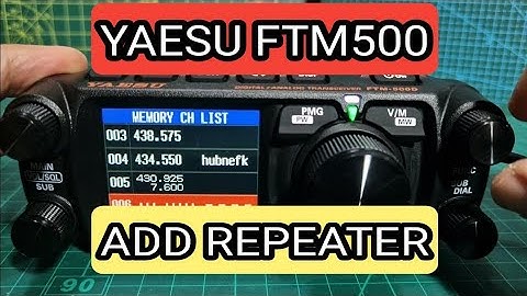 YAESU FTM500 - ADD REPEATER