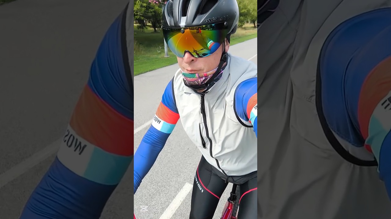 На электровелосипеде еду в сильный ветер. Тестирую велосипедный бафф #велосипед #электровелосипед