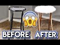 DIY FAUX FUR STOOL UNDER $10! | EASY & AFFORDABLE DIY FAUX FUR STOOL UNDER $10! | EASY & AFFORDABLE