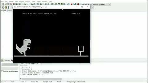 Dino Run Game in C++ for beginnersinosaur Google Chrome Gamne