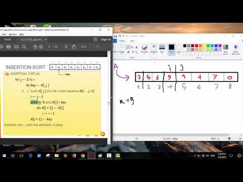 Insertion Sort part 2 - YouTube
