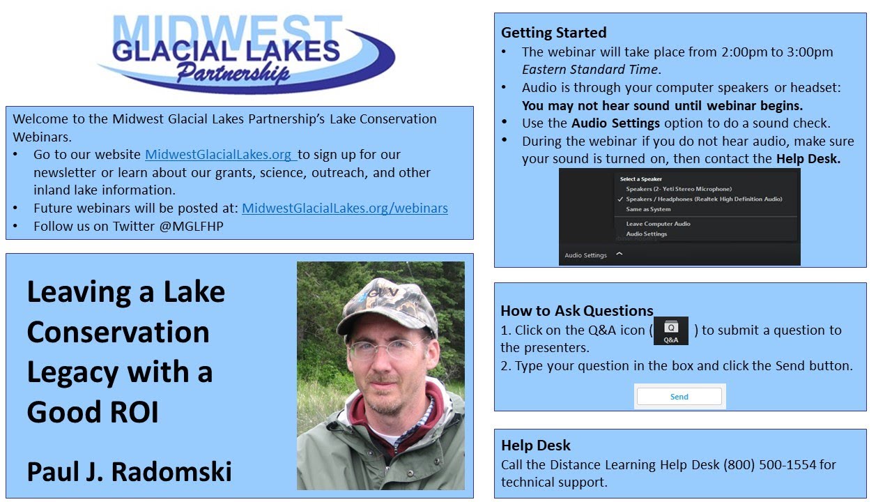 Leaving a Lake Conservation Legacy – Cost/Benefit analyses for planning lake conservation
