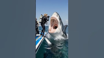 POV:A diver is attacked by a insane shark in the ocean#attack #diving #pov #shark #deepsea #ocean#ai