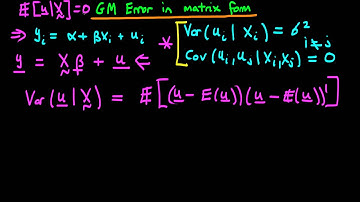 33 - Representing homoscedasticity and no autocorrelation in matrix form - part 1
