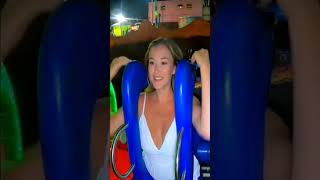 Beautiful Girl First Time Slingshot Ride #shorts #short #slingshotride #slingshot