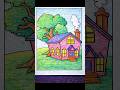 ASMR || House #coloring #coloringbook #painting #satisfying #shorts #usa #house
