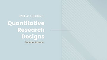 MODULE 4 (Lesson 1 - Research Design)