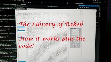 The Library of Babel. Windows App. Fully Explained and the Code! See my channel for a better video.