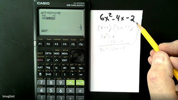 Factoring polynomials Casio FX 9750GIII part 2