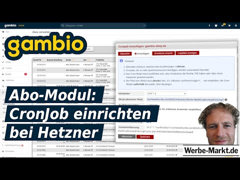 Gambio Abo-Modul: CronJob einrichten bei Hetzner (konsoleH)