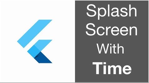 Splash screen with Timer in Flutter || After a second it navigate to Home page