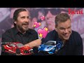 Christian Bale & Matt Damon adorably flirt with each other and talk James Bond v Ken Miles 🏁