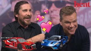 Christian Bale & Matt Damon adorably flirt with each other and talk James Bond v Ken Miles 🏁