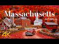 Massachusetts Autumn 4K 🍂 A New England Story in Fall – Coastal Roads, Old Towns & Crimson Hills