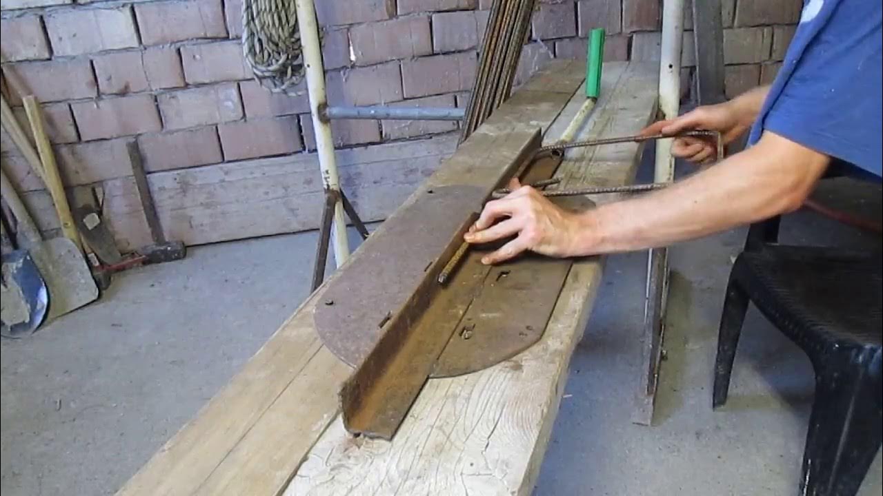Rebar bending with a selfmade rebar bender YouTube