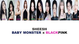 SHEESH - BABYMONSTER (with BLACKPINK cover AI) Color Coded Resimi