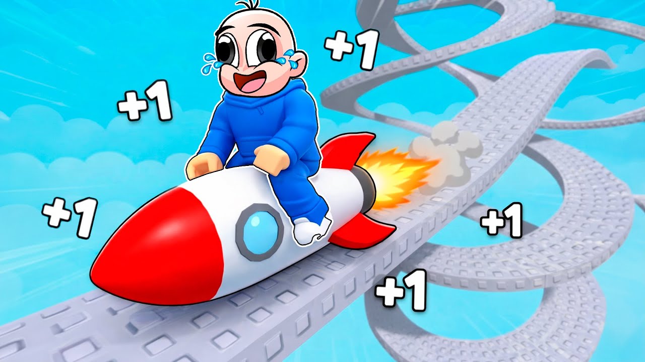 ESCAPA en COHETE con +1 de VELOCIDAD en ROBLOX!  😱 BEBE NOOB