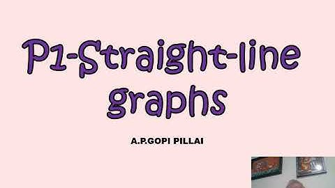 5 P1 Straight Line Graphs