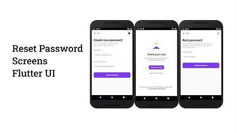 Flutter UI Tutorial | Reset Password Screens Flutter UI