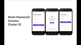Flutter UI Tutorial | Reset Password Screens Flutter UI