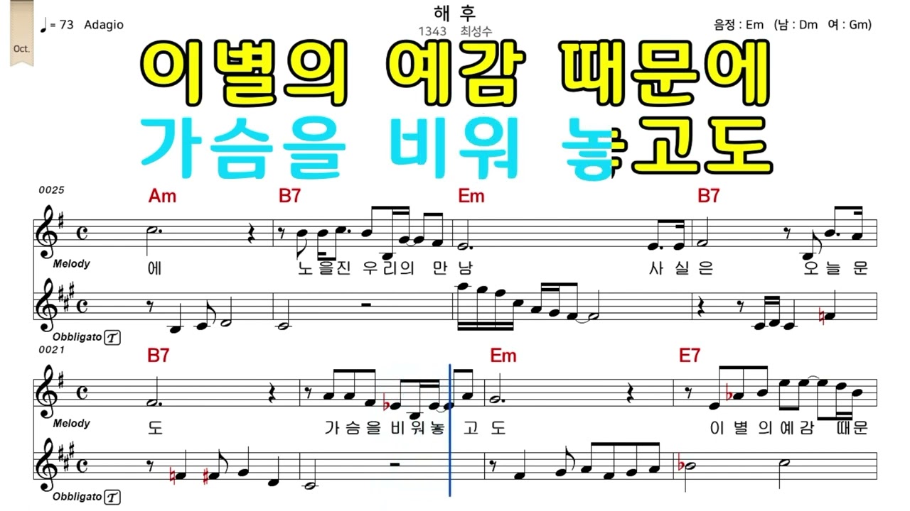 해후 최성수 악보와노래