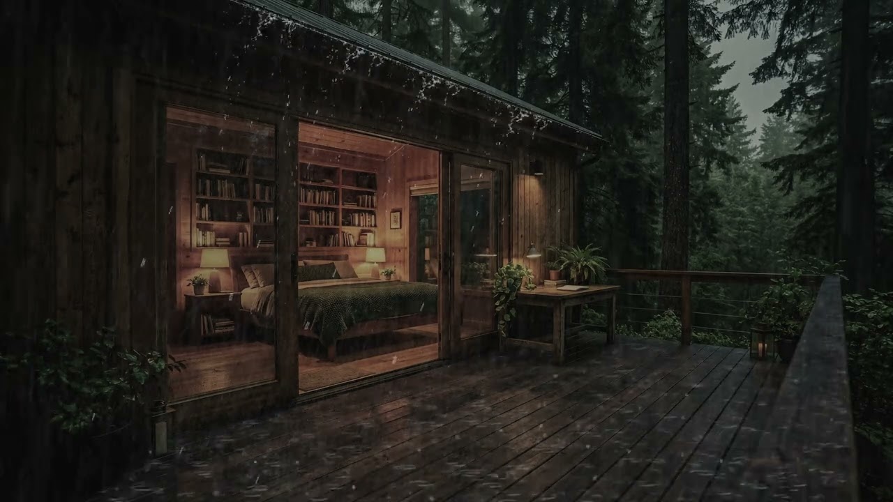 (No ads) Gentle Night Rain Sounds for Deep Sleep | Peaceful Ambience for Relaxation and Focus