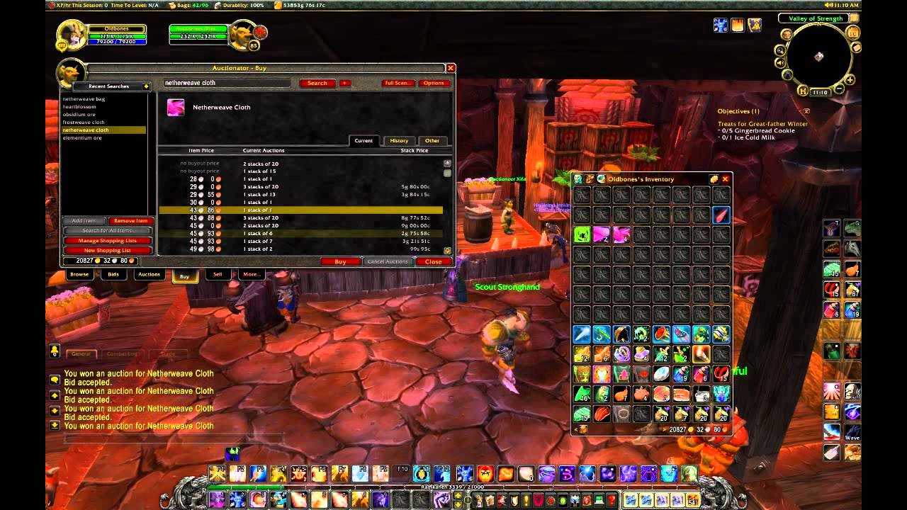 WoW Farming, How to make Easy gold with Tailoring and not be maxxed out (WoW Gamplay. Commentary)