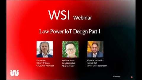 WSI - Webinar - Low power IoT design - part1