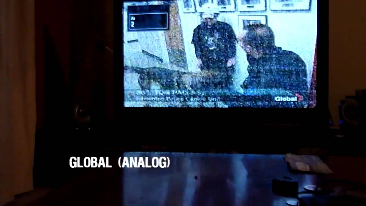 DIY Coat Hanger Antenna reception video in CALGARY! 2009 OTA DTV Over