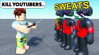 I Hired SWEATS To Destroy YOUTUBERS.. (Roblox Blade Ball)