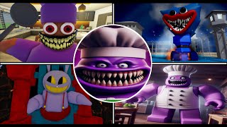 New PURPLE MONSTER?? Escape chef Ronny scary grand prison || complete game all levels walkthrough!