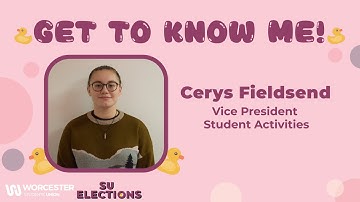 Manifesto in 60 (ish) seconds | Cerys Fieldsend | Candidate for VP Student Activities