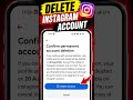 How To Delete Instagram Account Permanently 2026 #shorts #instagram #youtubeshorts