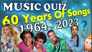 60 Years Of Songs #2 Guess The Song Music Quiz 1964  2023