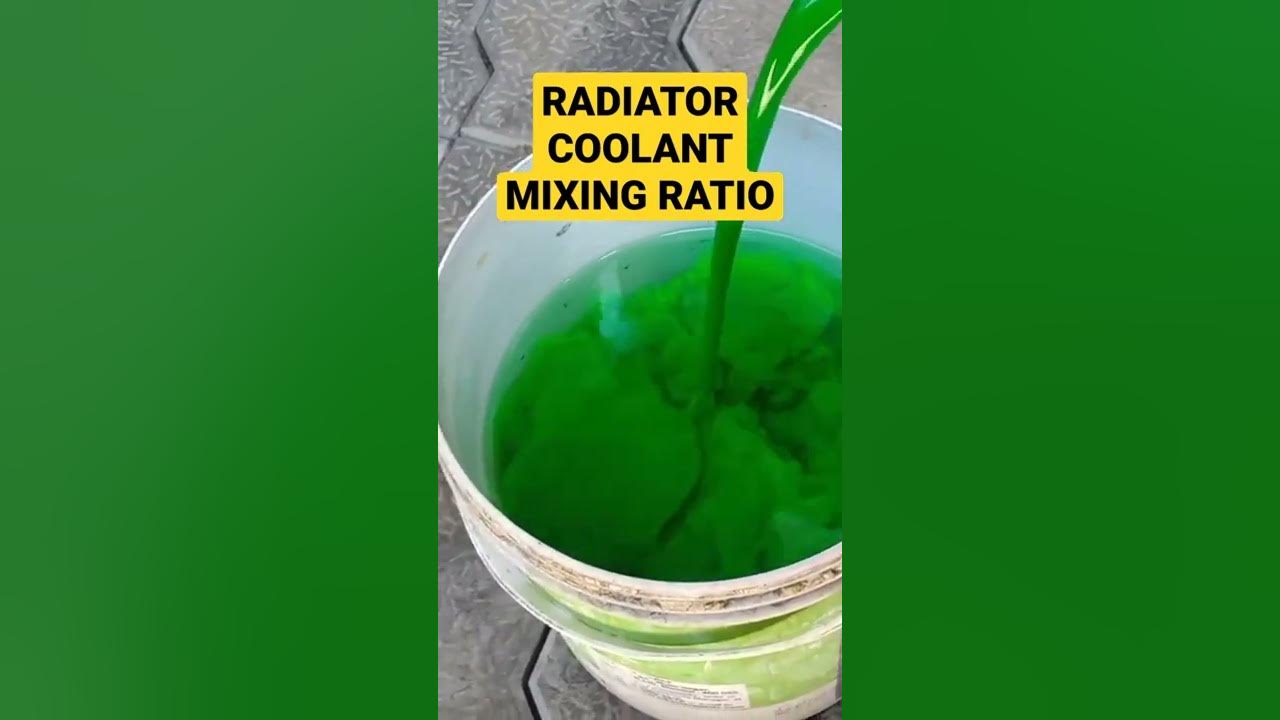 Radiator Coolant Mixing Ratio | How to mix coolant with Water ? #shorts