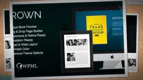 Brown - Responsive WordPress Theme for eBook + Download