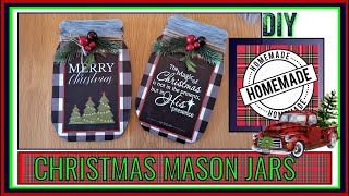 LOOK FOR LESS II DOLLAR TREE $1,- DUPE II EASIEST WOODEN MASON JARS II CHRISTMAS DIY II