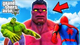 Gta 5 : Spider-Man and Hulk VS RED HULK | PART 3