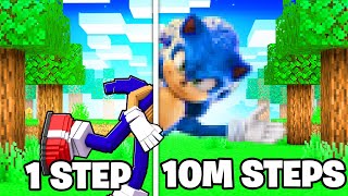 Sonic in Minecraft But STEPS = REALISM