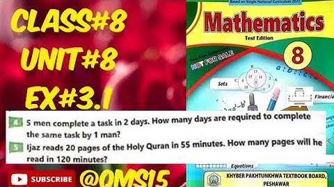 class 8 maths | unit #3 | EX#3.1 | Q.4 and Q.5 | Math in urdu/hindi | kpk course | Variations.